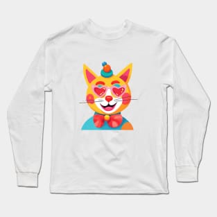 Funny Clown Cat Long Sleeve T-Shirt